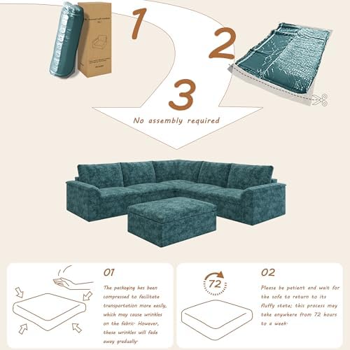 EASE MOOSE Modular Sectional Sofa, Boneless Couches - Image 3