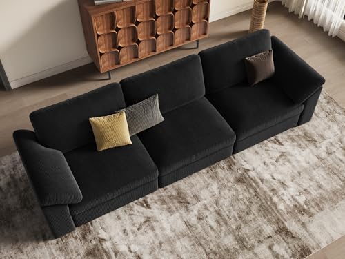 EASE MOOSE 3-Seat Cloud Sectional Sofa, Modern Comfy Deep Seat - Image 4