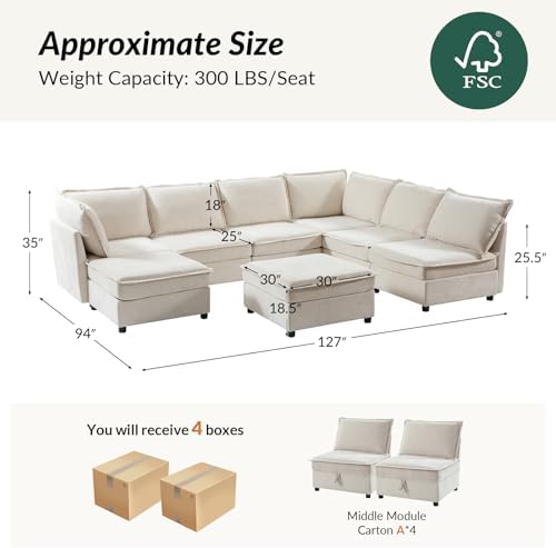 HULALA HOME Modular Sectional Sofa - Image 2