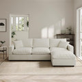 Modern Sectional Linen Couch for Living Room L-Shape Sofas, 3 Seat by Gtilzria