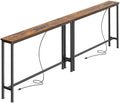 SUPERJARE 78.8 inch Narrow Behind Couch Table by SUPERJARE