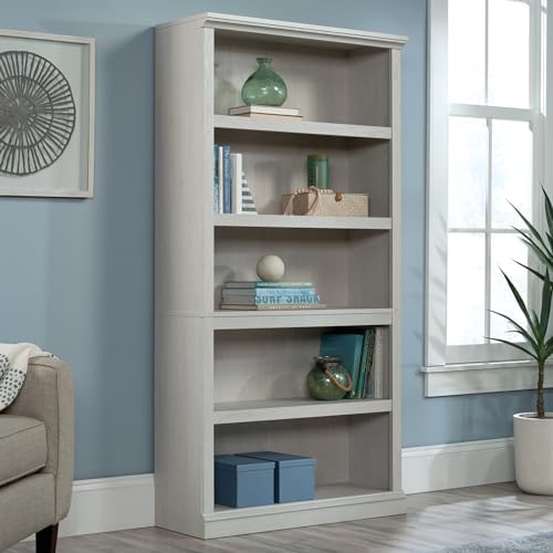 Sauder 5 Tier Book Shelf Wooden Bookcase Multipurpose Bookshelf - Image 2