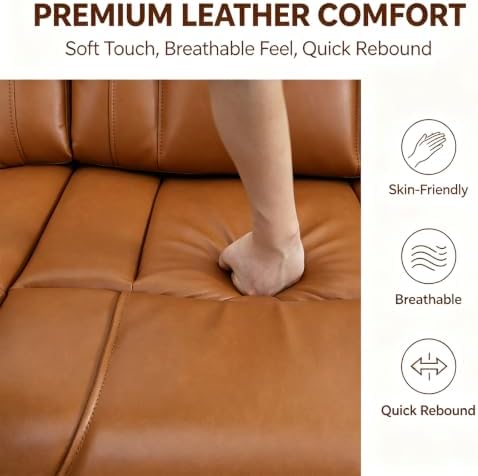 Leather Power Reclining Sectional Sofa Set - Image 6