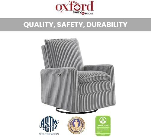 Oxford Baby Uptown Power Glider Recliner Rocking Chair 270° Swivel - Image 3