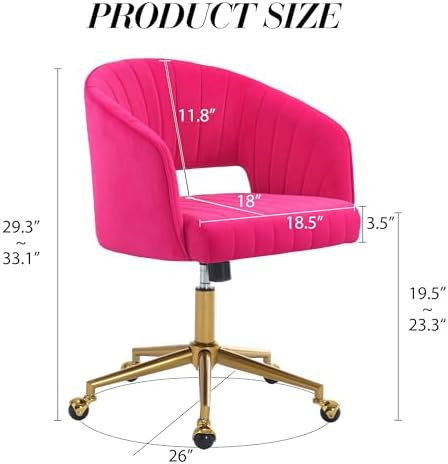 KCC Vanity Chair Velvet Desk Chair - Image 3