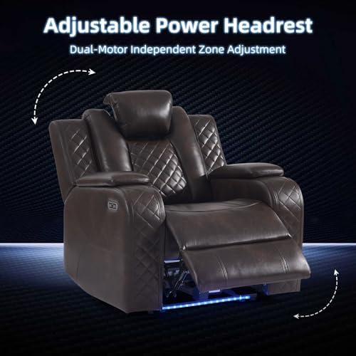 CANMOV Home Theater Seating Power Reclining Sofa Set - Image 6
