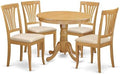 East West Furniture ANAV5-OAK-C 5 Piece Kitchen Table Set by EastWestFurniture
