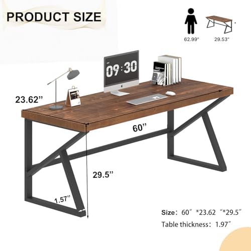 IBF Solid Wood Computer Office Desk Small Writing Desks - Image 2