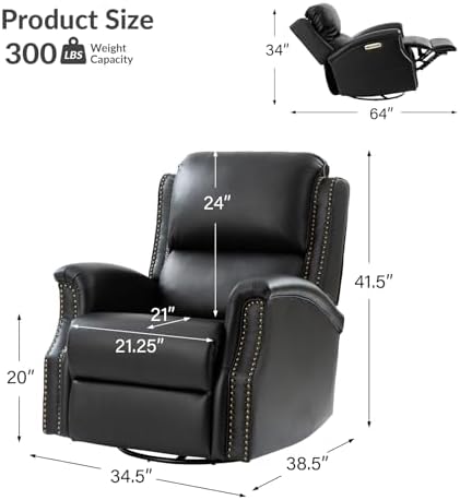 HULALA HOME Genuine Leather Recliner - Image 2
