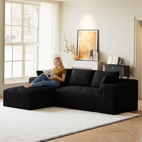 ONEMMLION 96" L-Shaped Cloud Boneless Couch Sofa - Image 5