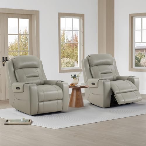 Watson & Whitely Oversized Genuine Leather Power Recliner Chair - Image 2