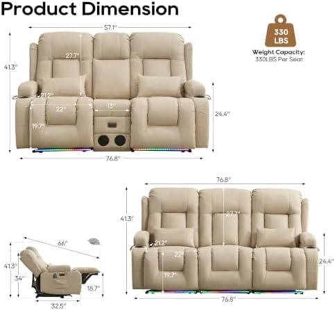 IPKIG 2-Piece Power Recliner Sofa Set - Image 2