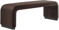 Modway EEI-6734-BLK-CHB Koda Performance Velvet Waterfall Long Bench by Modway