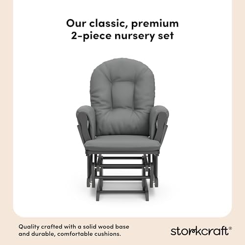 Storkcraft Premium Hoop Glider & Ottoman - Image 6