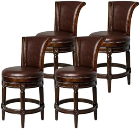 Maven Lane Pullman Counter Stool, Dark Brown Solid Frame by Unknown