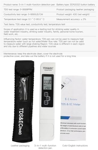 TDS Meter, TDS Digital Water Tester Water Test Pen Water Quality Analysis Meter - Image 6