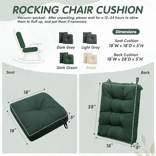 YZ HOME Jumbo Rocking Chair Cushion - Image 2