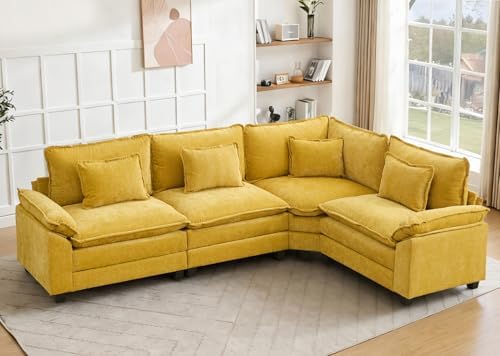 Oversized Modular Sectional Sofa Set, Convertible Deep Seat Cloud Couch by Unknown
