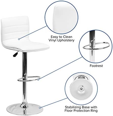 Flash Furniture Vincent Modern Adjustable Height Barstool - Image 4
