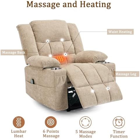 Korser Recliner Chair, Wall Hugger Recliners - Image 4