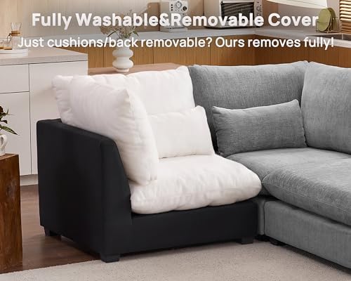 115" Oversized Chenille Modular Sectional Sofa Couches - Image 4
