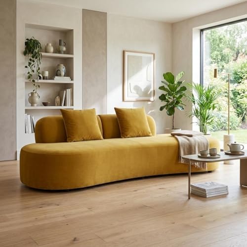 Container Furniture Direct 90" Curved Sofa - Image 6