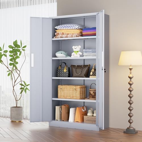 SUNCROWN 72" Metal Storage Cabinet - Image 4