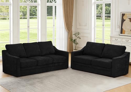 2 Pieces Chenille Sofa Set w/Soft Back Cushion - Image 3