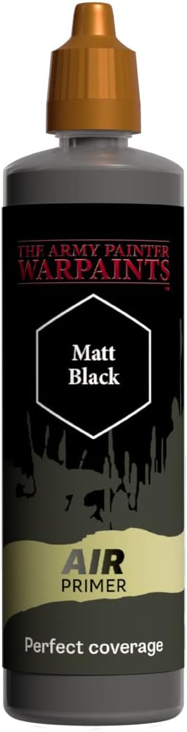 The Army Painter, 100 ml Warpaints Air Primer Matt Black - for Airbrush, Wargaming and Modelling