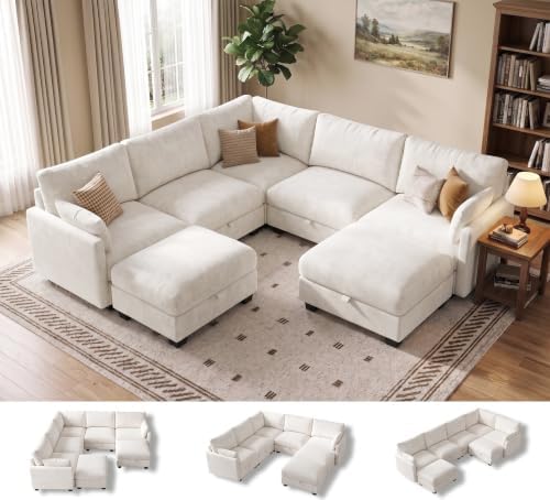 Modular Sectional Sofa, Oversized V-Shaped Couch by Unknown