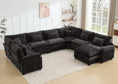 Oversized Modular Sectional Sofa Set, Convertible Deep Seat Cloud Couch by Unknown