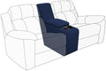 Easy-Going 2-Piece Recliner Console Cover Navy by Easy-Going
