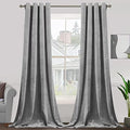 SMILETIME Grey Velvet Curtains 52"x84" Grommet 2 Panels by SMILETIME