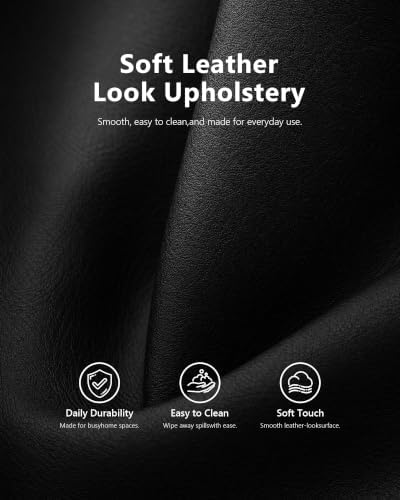 43'' Leather Armless Loveseat - Image 5