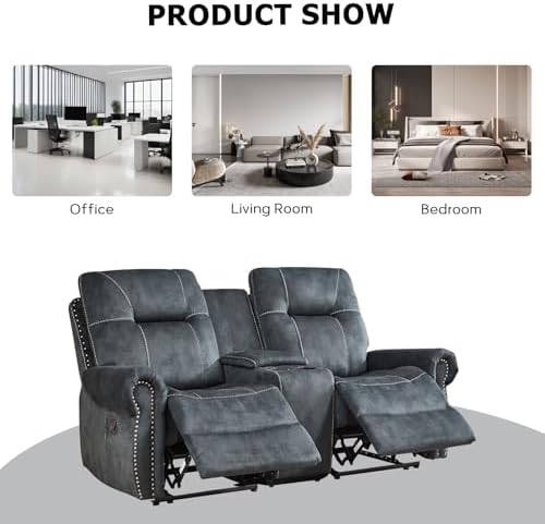 EBELLO 2 Piece Reclining Living Room Set, Soft Fabric Sofa Set, Single Power - Image 7