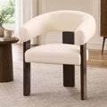 Modern Accent Chair, Barrel Armchair, U-Shaped Backrest by IMMULIZEHOME