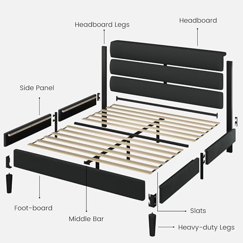 Fluest Queen Bed Frame, Platform Bed Frame - Image 6