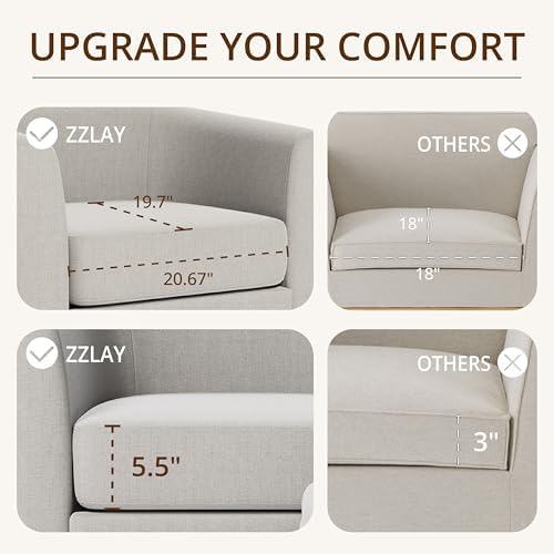 360° Swivel Accent Chair with Storage Ottoman - Image 5