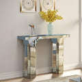 Silver Mirrored Console Table, 43.3" Rectangle Sofa Table by Unknown