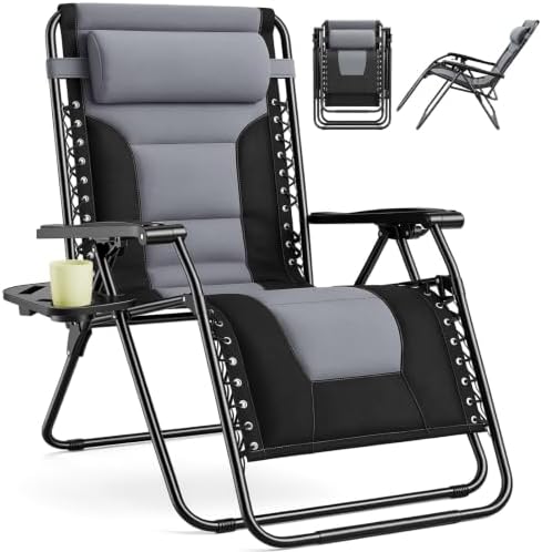 Sweetcrispy Oversized Padded Zero Gravity Lounge Chairs, Outdoor Recliner by Sweetcrispy