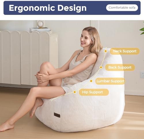 MAXYOYO Bean Bag Chair, Comfy Bean Bag Sofa - Image 6