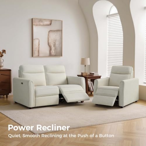 KISLOT Zero Wall Power Recliner Chair, Wall Hugger Linen Recliner Sofa - Image 6