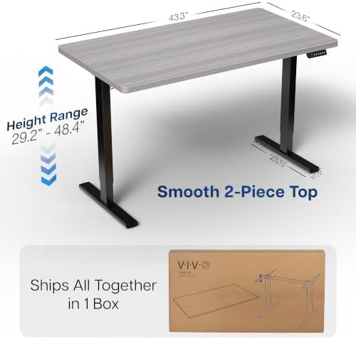 VIVO Dark Gray 43 x 24 in Standing Desk - Image 3