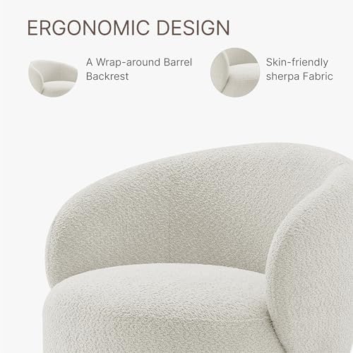 KISLOT Swivel Barrel Accent Chair, Performance Fabric - Image 5