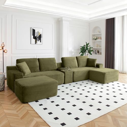 ivoros 125 Inch Modular Sectional Sofa Couch, Oversized Modern Cloud Couch - Image 3