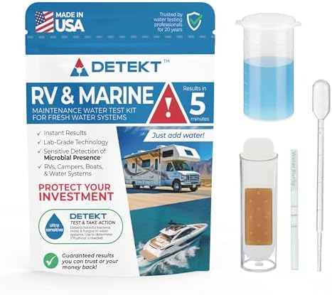 Detekt RV Freshwater Test Bacteria/Mold, Camper Water Filter Test by Detekt
