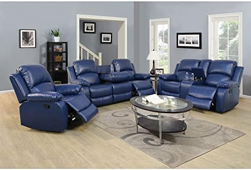 A Ainehome Living Room Furniture Set Leather Recliner Sofa Set Loveseat Chair by AAinehome