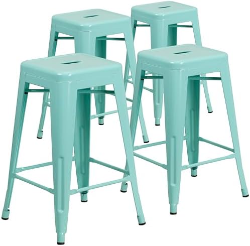 Flash Furniture 24 in Indoor/Outdoor Backless Counter Stool by FlashFurniture