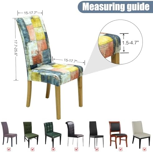 Dining Chair Covers, Stretch Seat Covers, Washable Furniture Protector - Image 5