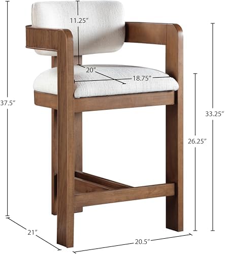 Meridian Furniture Sacha Linen Blend Counter Stool - Image 3